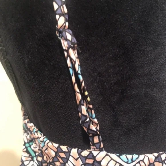 Molly Bracken abstract Print spaghetti strap elastic waist jumpsuit size small - Picture 8 of 10